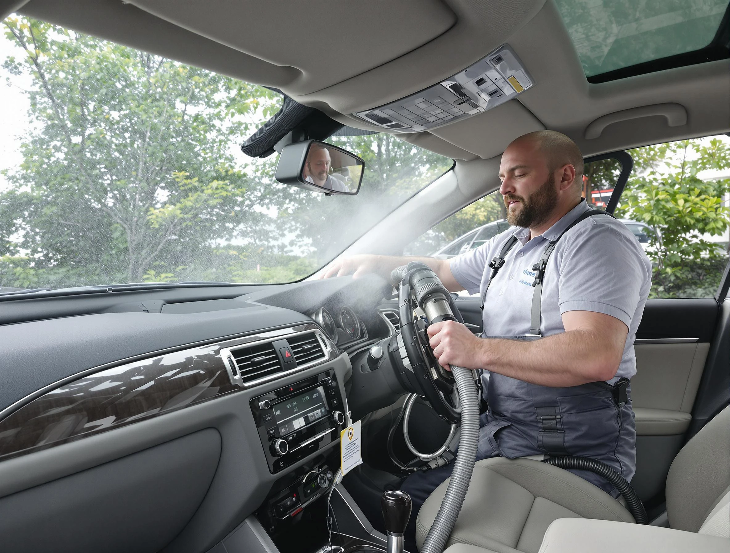Shelbyville Air Duct Cleaning specialist performing professional car duct cleaning in Shelbyville