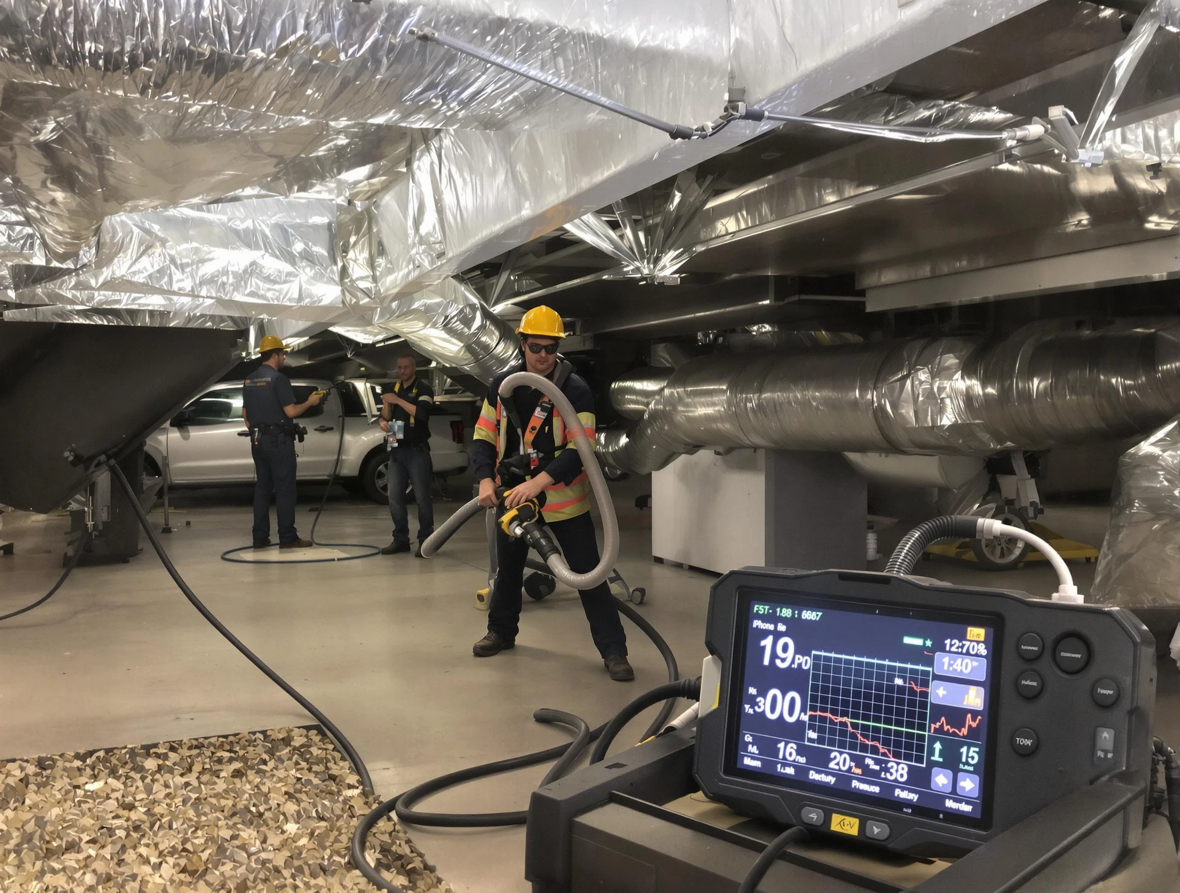 Professional negative pressure duct cleaning by Shelbyville Air Duct Cleaning in Shelbyville
